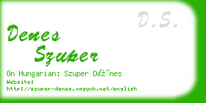 denes szuper business card